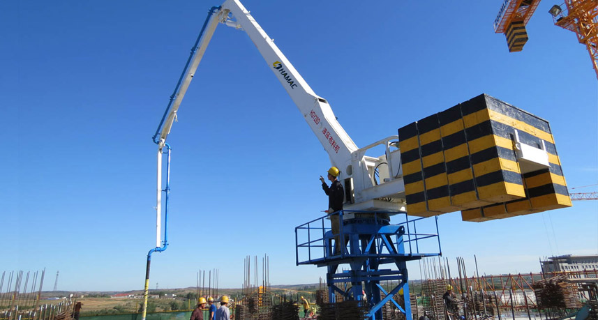 Elevator shaft Self-climbing Concrete Placing Boom Hamac in Philippines 