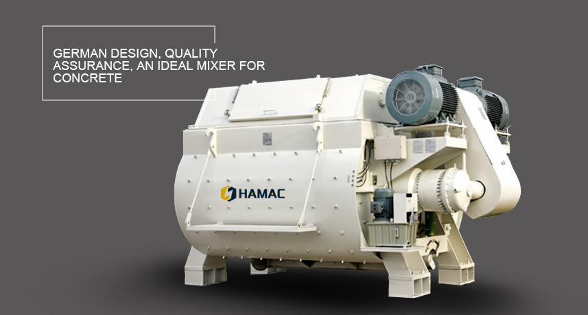 European Tech.Twin shaft Concrete Mixer Hamac in Philippines 